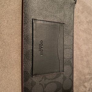 Coach ziptop phone wallet